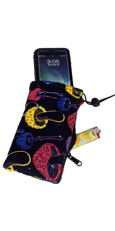 Padded Pouch Stash Bag - Magic Mushrooms