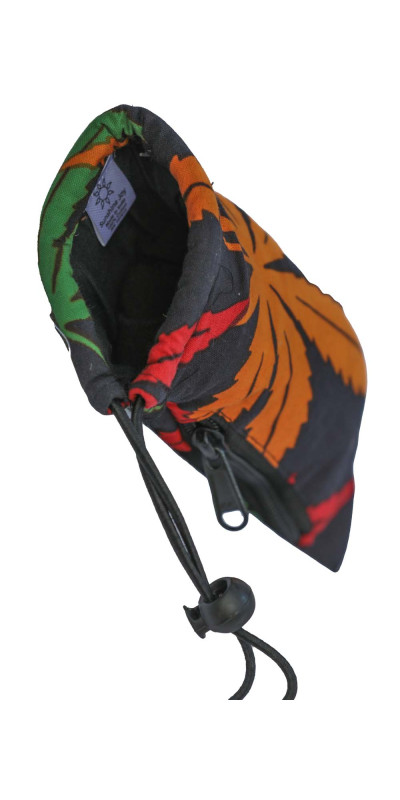 Padded Pouch  Bag - Rasta Leaf