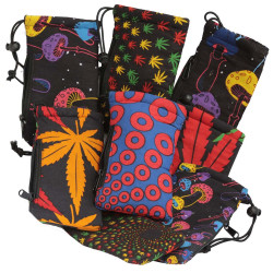 Wholesale Lot of 12 Assorted Padded Pouch Stash Bags