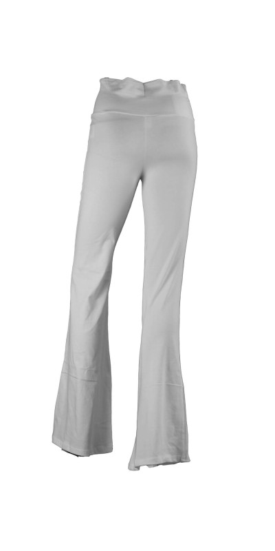 Blank White Flared Yoga Pants for Tie-Dyeing Stretchy Cotton/Lycra  Blend MD Only