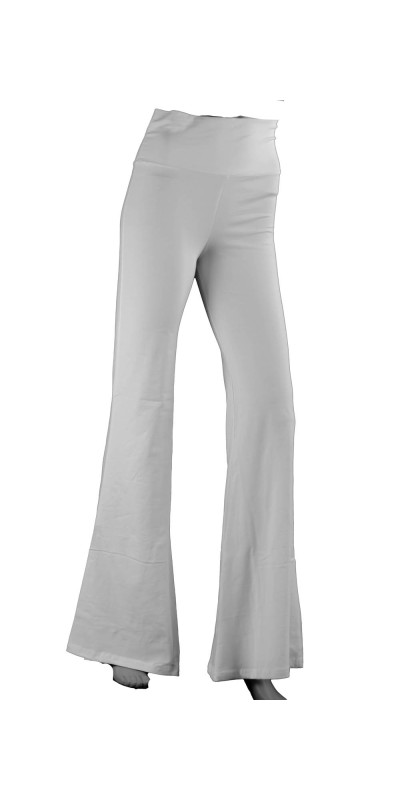 Blank White Flared Yoga Pants for Tie-Dyeing Stretchy Cotton/Lycra  Blend MD Only