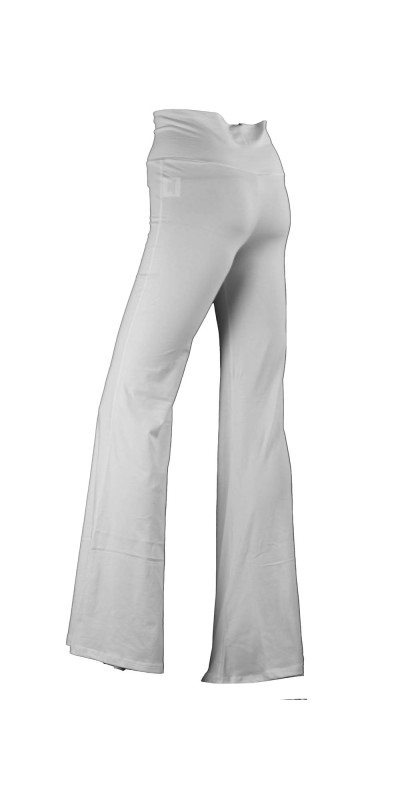 Blank White Flared Yoga Pants for Tie-Dyeing Stretchy Cotton/Lycra  Blend MD Only