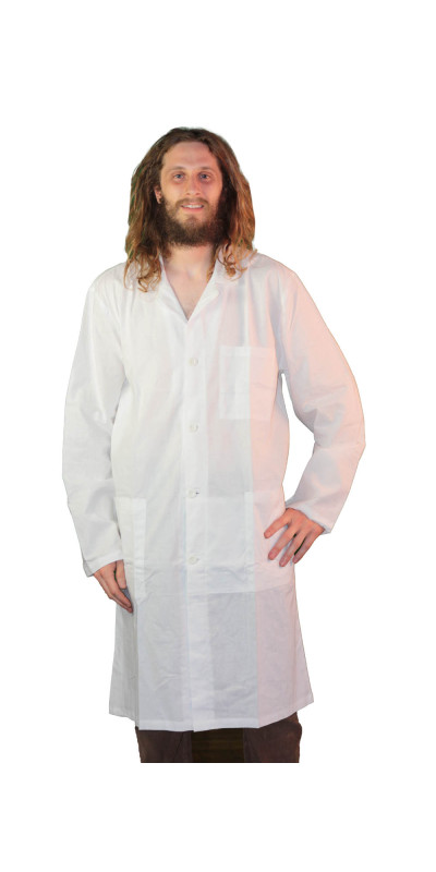Blank White Lab Coat for Tie-Dyeing 100% Cotton