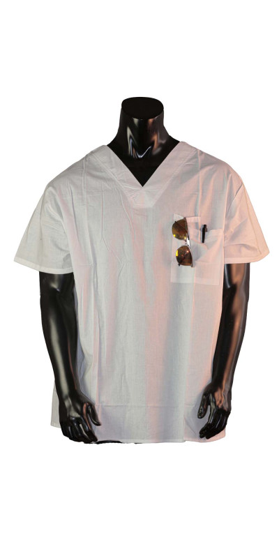 Blank White Scrubs for Tie-Dyeing 100% Cotton