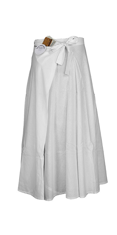 Blank White  Long Skirt for Tie-Dyeing 100% Cotton 4 Sizes