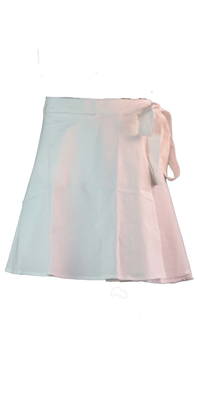 Blank White  Short Skirt for Tie-Dyeing 100% Cotton 3 Sizes