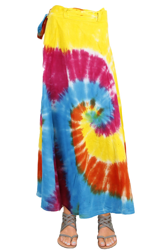 Spiral Hippie Tie Dye Women's Skirt