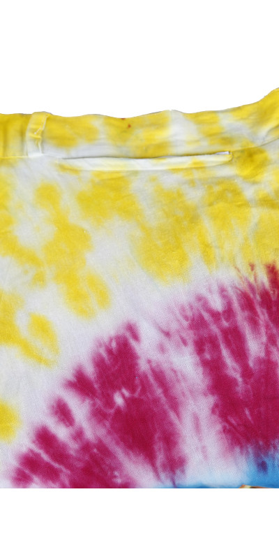 Multi Spiral Rainbow Tie Dye Wrap Skirt with Zip Pocket