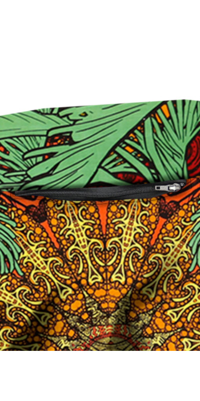 Epic Tropical Island Wrap Skirt with Zip Pocket