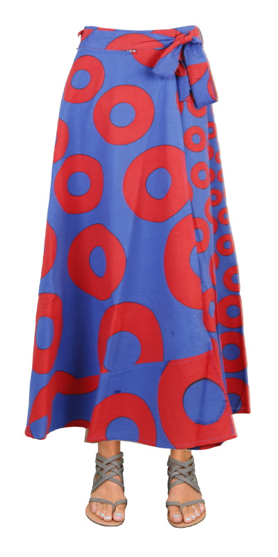 Donut Vibes Wrap Skirt with Zip Pocket
