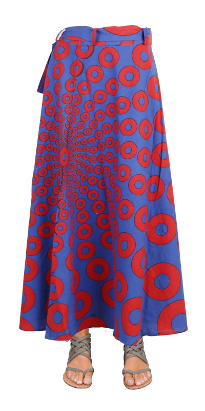 Donut Vibes Wrap Skirt with Zip Pocket