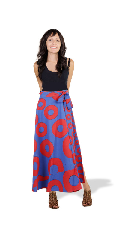 Donut Vibes Wrap Skirt with Zip Pocket