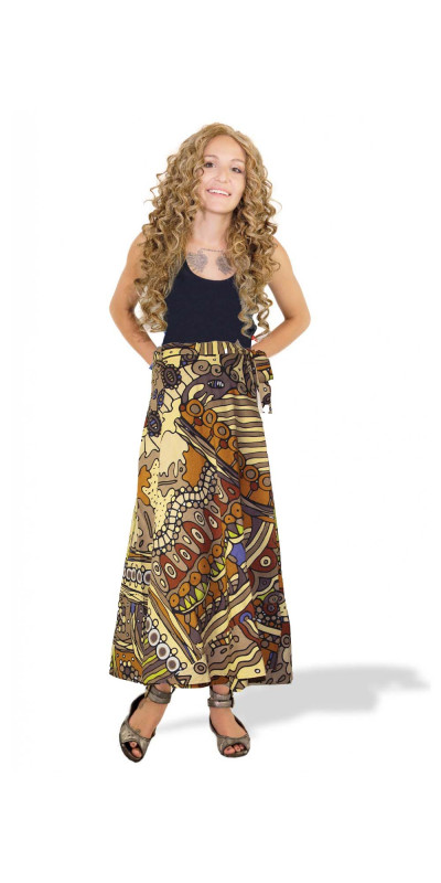 Plant Dream Wrap Skirt with Zip Pocket