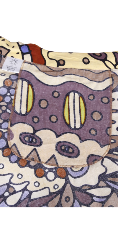 Plant Dream Short Wrap Skirt with Zip Pocket