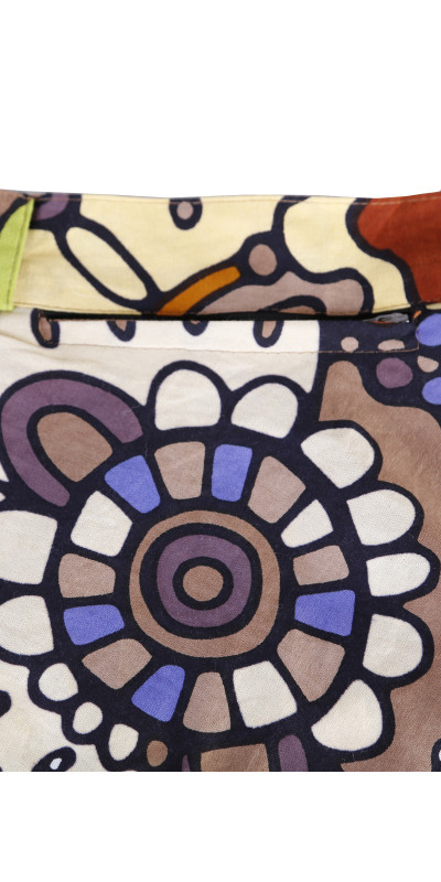 Plant Dream Short Wrap Skirt with Zip Pocket