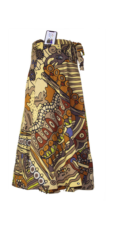 Plant Dream Wrap Skirt with Zip Pocket