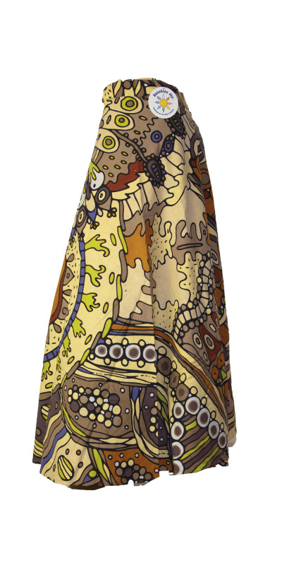 Plant Dream Wrap Skirt with Zip Pocket