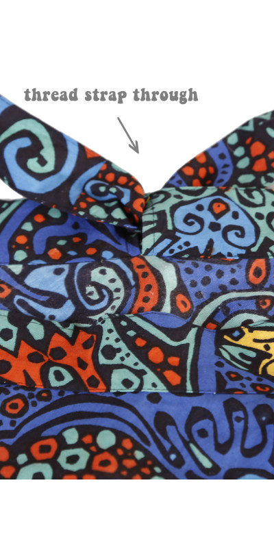 Blue Burst Wrap Skirt with Zip Pocket