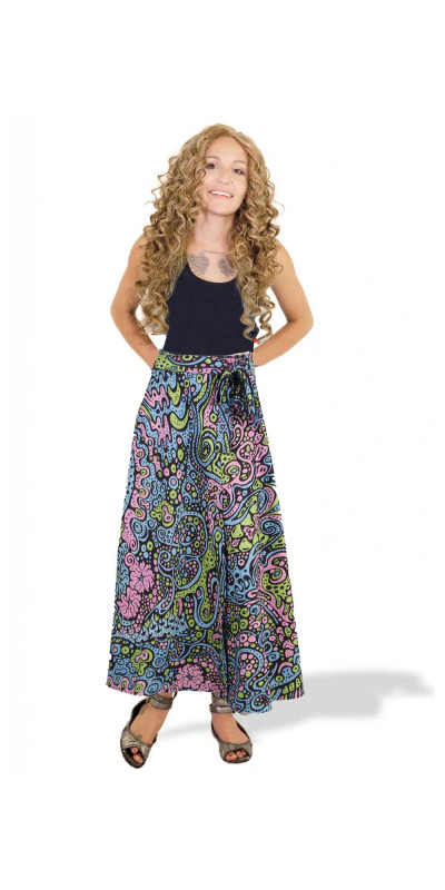 Liquid E Wrap Skirt with Zip Pocket