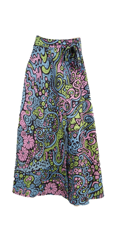 Liquid E Wrap Skirt with Zip Pocket