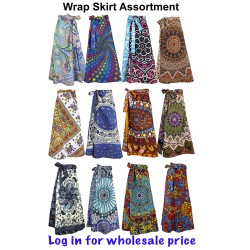 Wholesale Lot of 12 Assorted Hippie Skirts - SAVE  (log in to see wholesale prices)