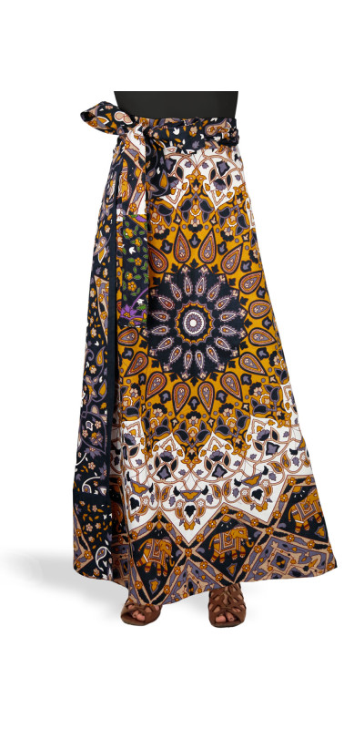 Dark Star Wrap Skirt with Zip Pocket