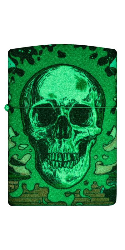 Glow In The Dark Skull Zippo Lighter