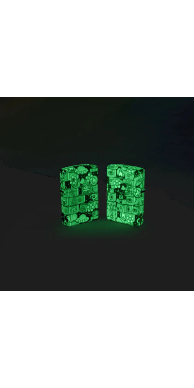 Glow In The Dark Hippie Zippo Lighter