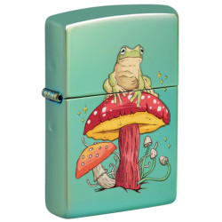 Frog On Mushroom Zippo Lighter