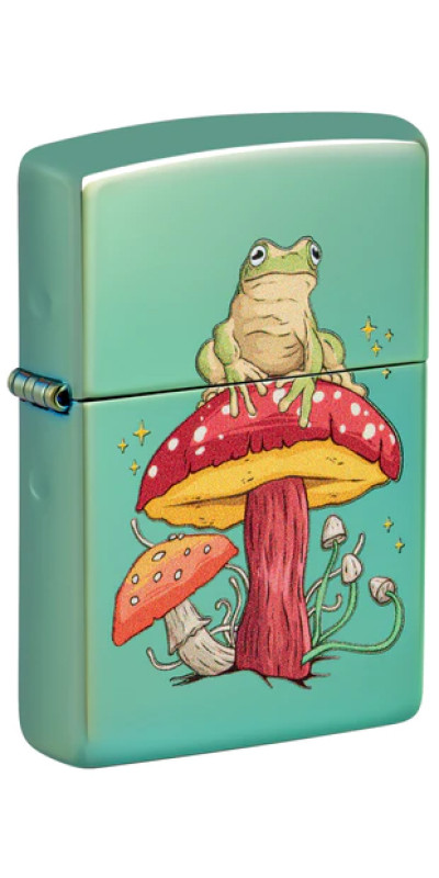 Frog On Mushroom Zippo Lighter
