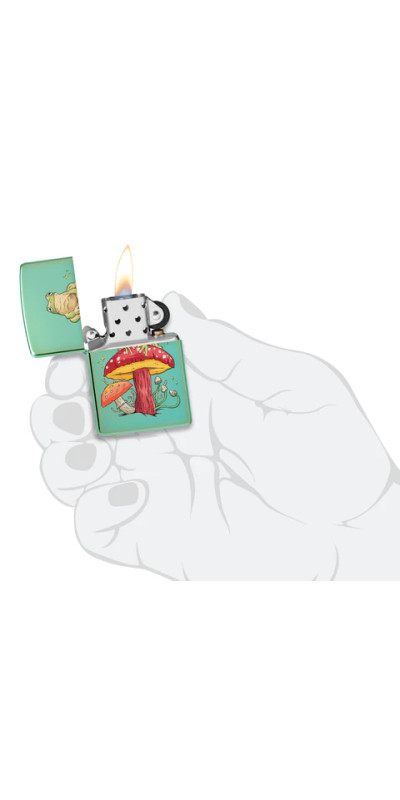 Frog On Mushroom Zippo Lighter