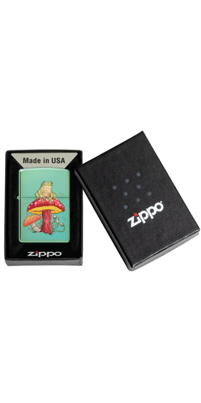 Frog On Mushroom Zippo Lighter