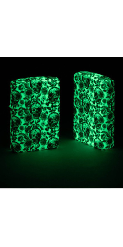 zzz Glow In The Dark Skeleton Zippo Lighter