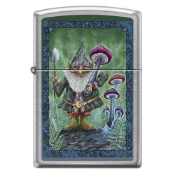 Mushroom Gnome Zippo Lighter Art by Mike DuBois