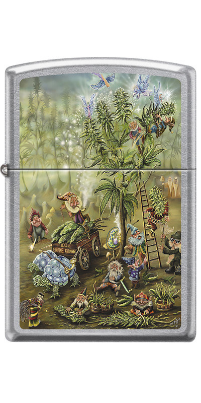 Gnome Grown Zippo Lighter Art by Mike DuBois
