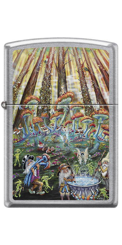 Mushroom Forest Zippo Lighter Art by Mike DuBois