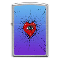 Eye Heart Zippo Lighter Art by Mike DuBois