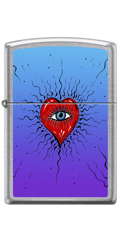 Eye Heart Zippo Lighter Art by Mike DuBois