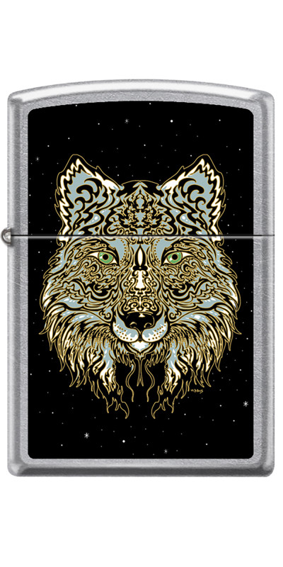 Wolf Zippo Lighter Art by Mike DuBois