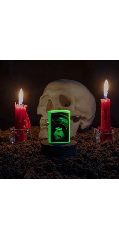 Glow In The Dark UFO Zippo Lighter