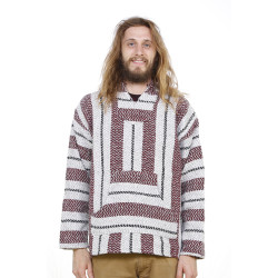 Baja Joe Pull Over Hoodie Burgundy SMALL ONLY