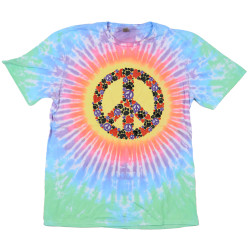 Peace Love and Paws Tie Dyed T-Shirt