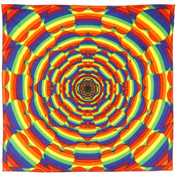 3D Equality Rainbow Hearts Bandana 22x22