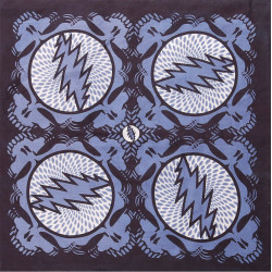 Grateful Dead Spin Your Face  SYF Bandana Slate Grey 22x22