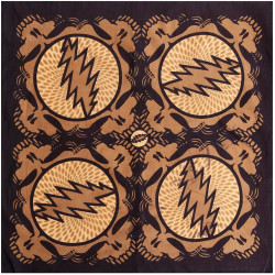 Grateful Dead Spin Your Face SYF Bandana Tan 22x22