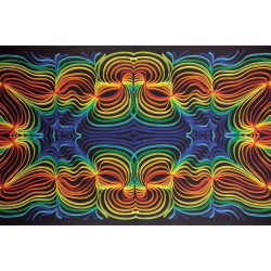3D Rainbow Ripple Tapestry