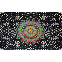 3D Hypno Moons Tapestry - Art by G. Scott B.