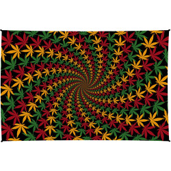 3D Rasta Spiral Tapestry - Art by Taylar McRee *SALE*