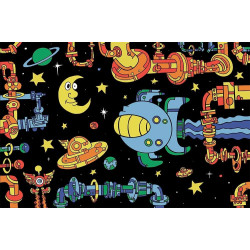 3D Stef Outer Space Tapestry - Art by Stefan Couture