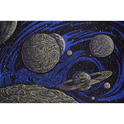3D Galactic Space Tapestry  - Art by Chris Pinkerton